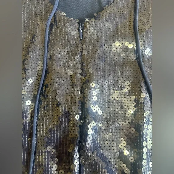 Anthropologie Navy Sequin Dress - Picture 8 of 8